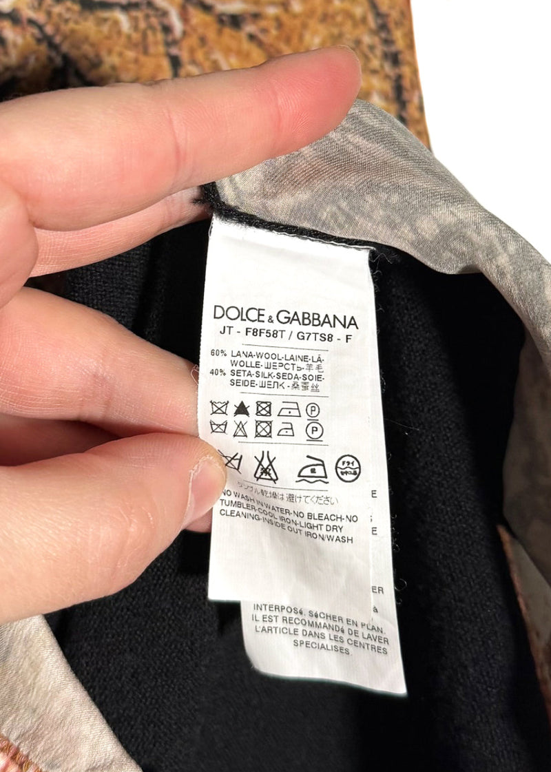 Dolce & Gabbana 2013 Byzantine Print Silk Wool Top