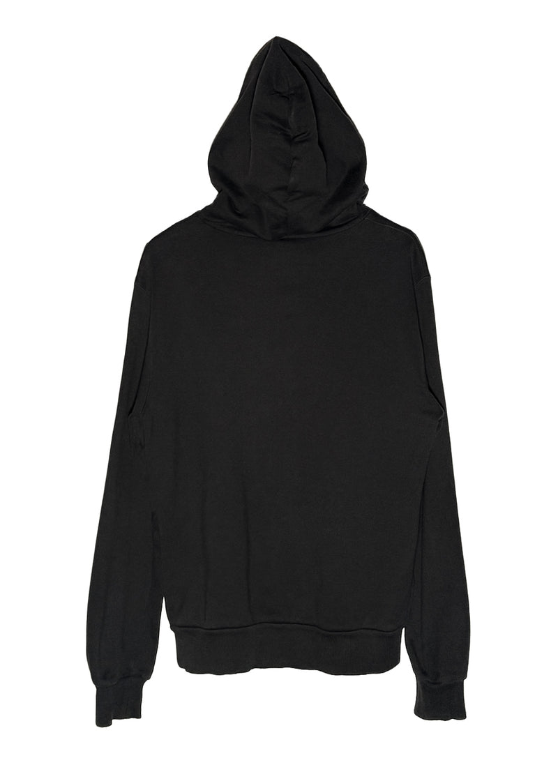 Back view of Dolce & Gabbana Black DG Crown Logo Embroidered Hoodie