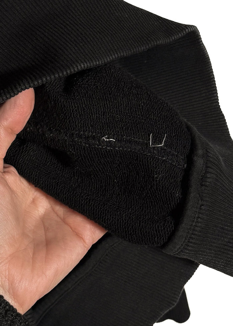 Close-up on Dolce & Gabbana Black DG Crown Logo Embroidered Hoodie