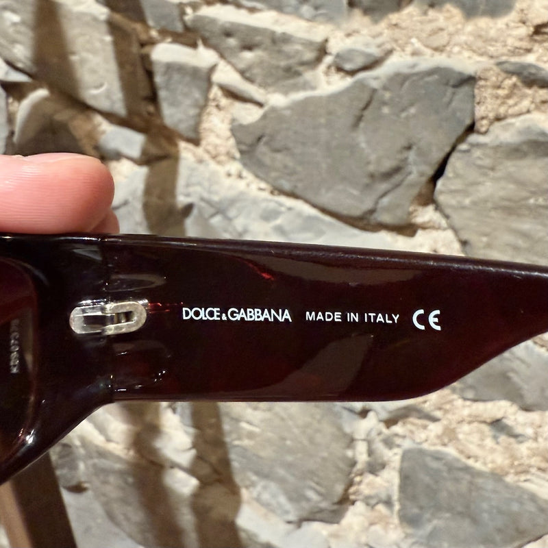 Branded Branch interior with origin of Dolce & Gabbana DG 6002 Brown Rectangular Sunglasses