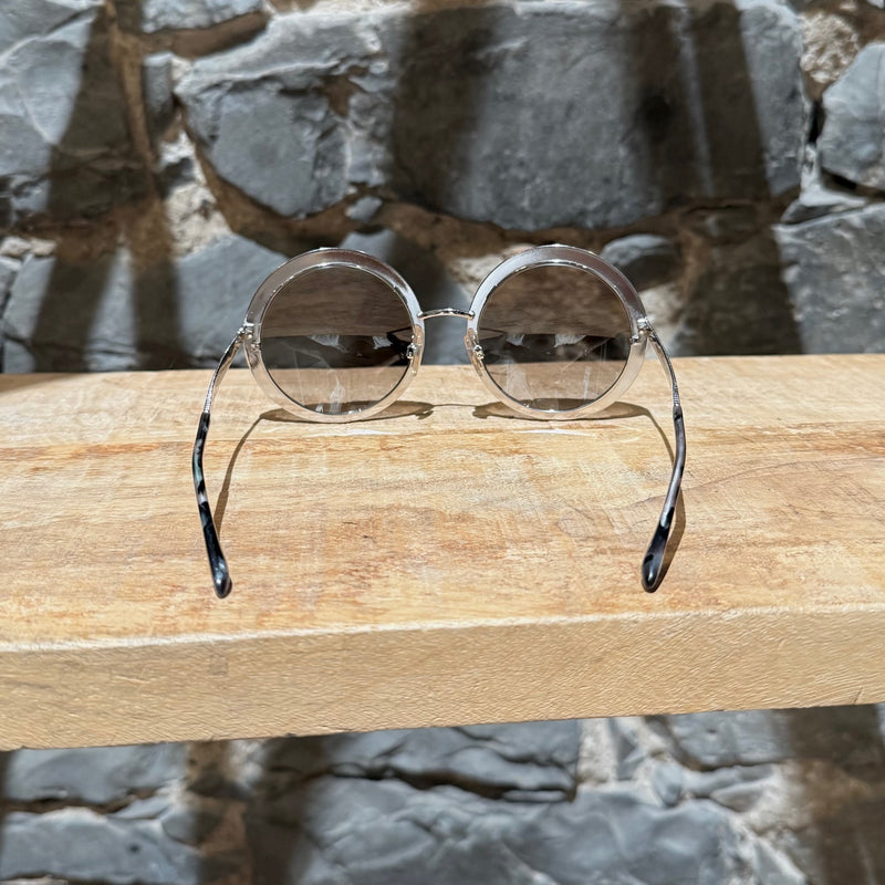 Back view of Dolce & Gabbana DG2179 Gold Round Metal Sunglasses