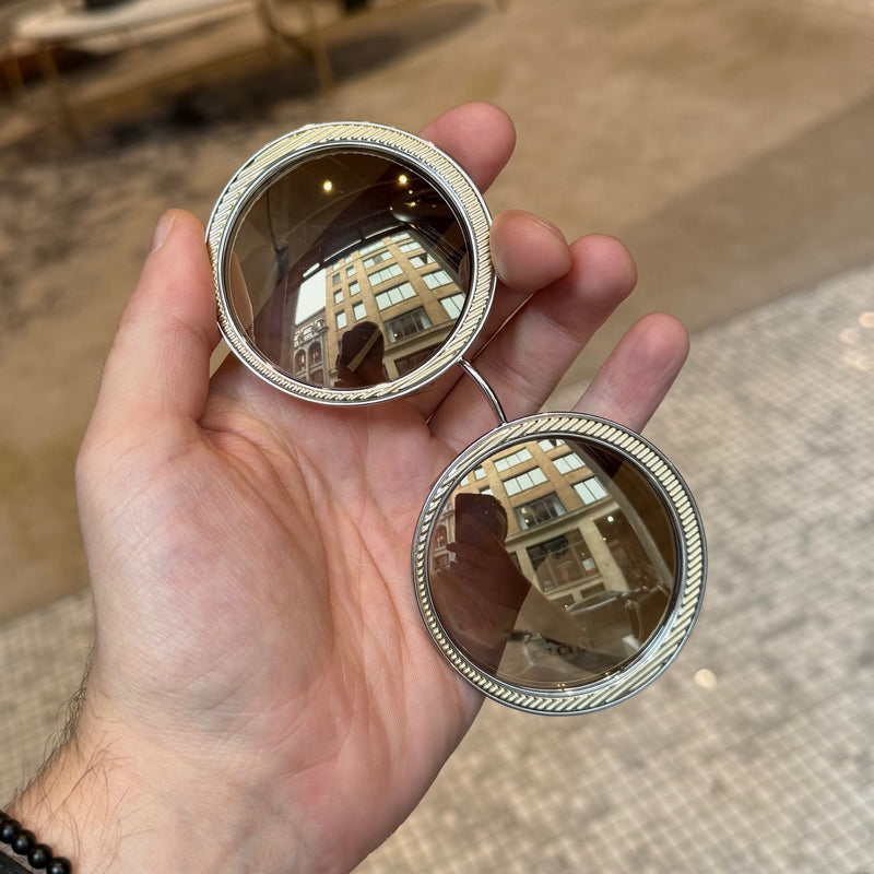 Dolce & Gabbana DG2179 Gold Round Metal Sunglasses