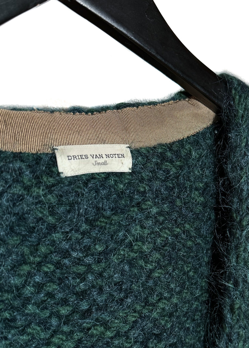 Pull zippé Dries Van Noten vert forêt