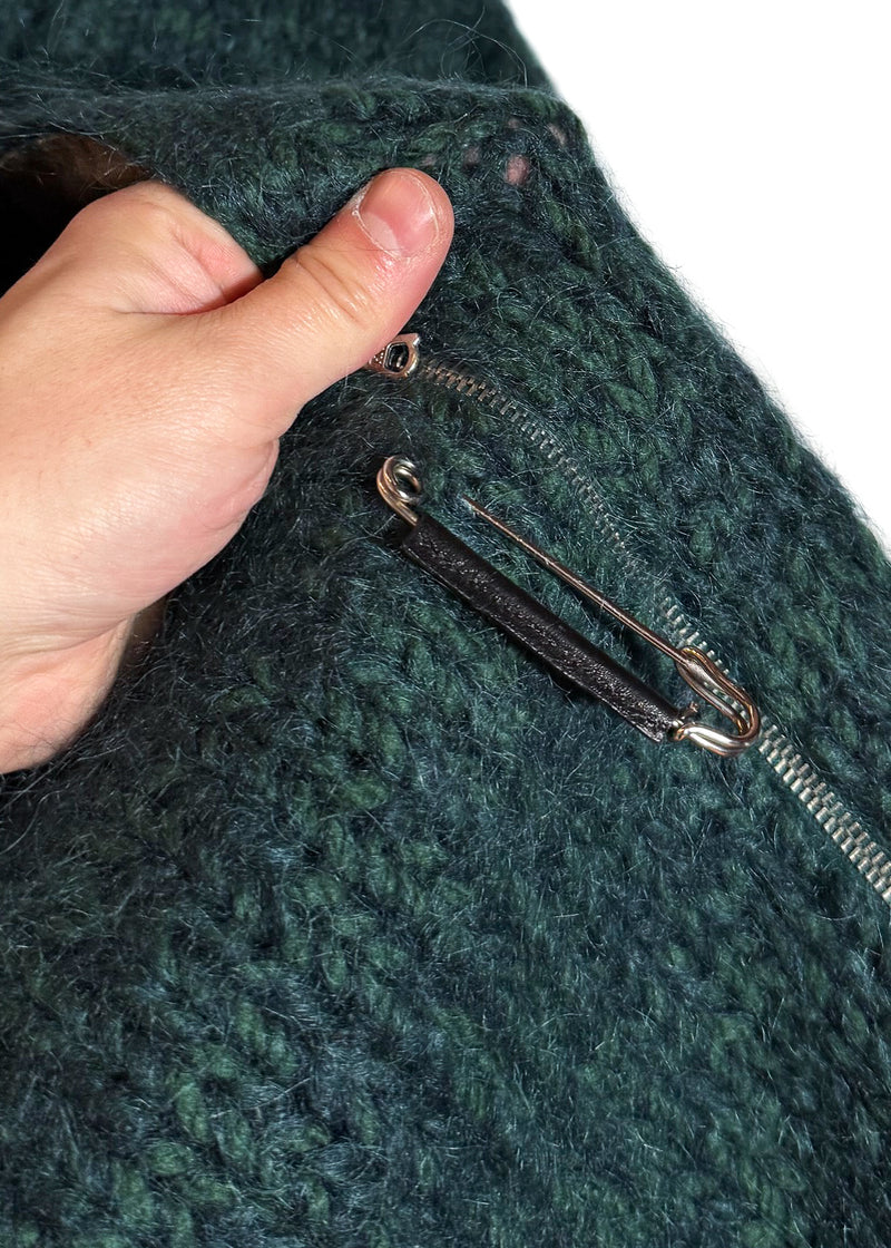 Pull zippé Dries Van Noten vert forêt