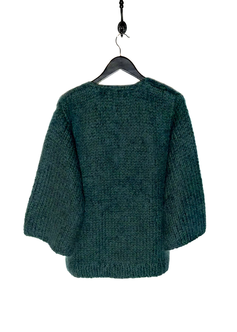 Pull zippé Dries Van Noten vert forêt