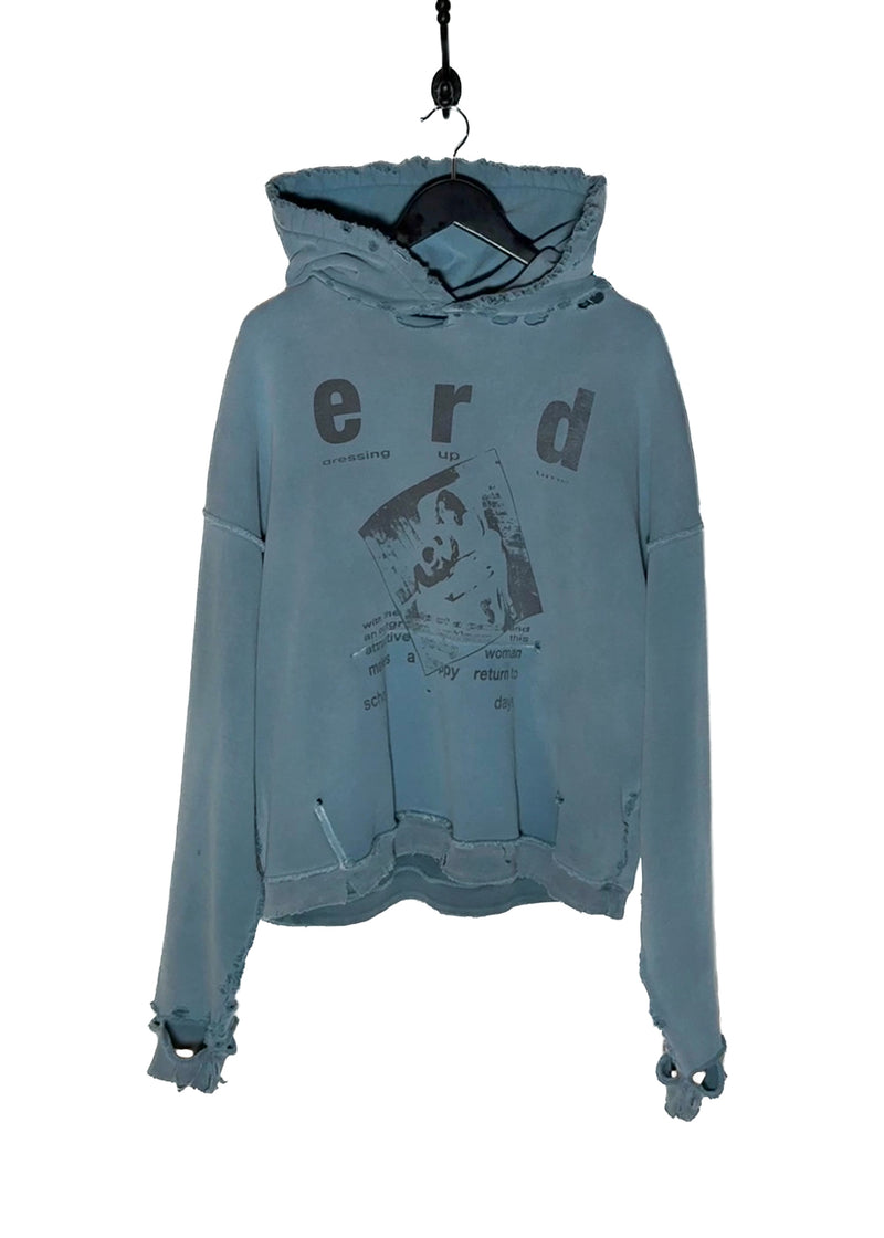 Main photo of Enfants Riches Déprimés Distressed Washed Blue School Days Hoodie