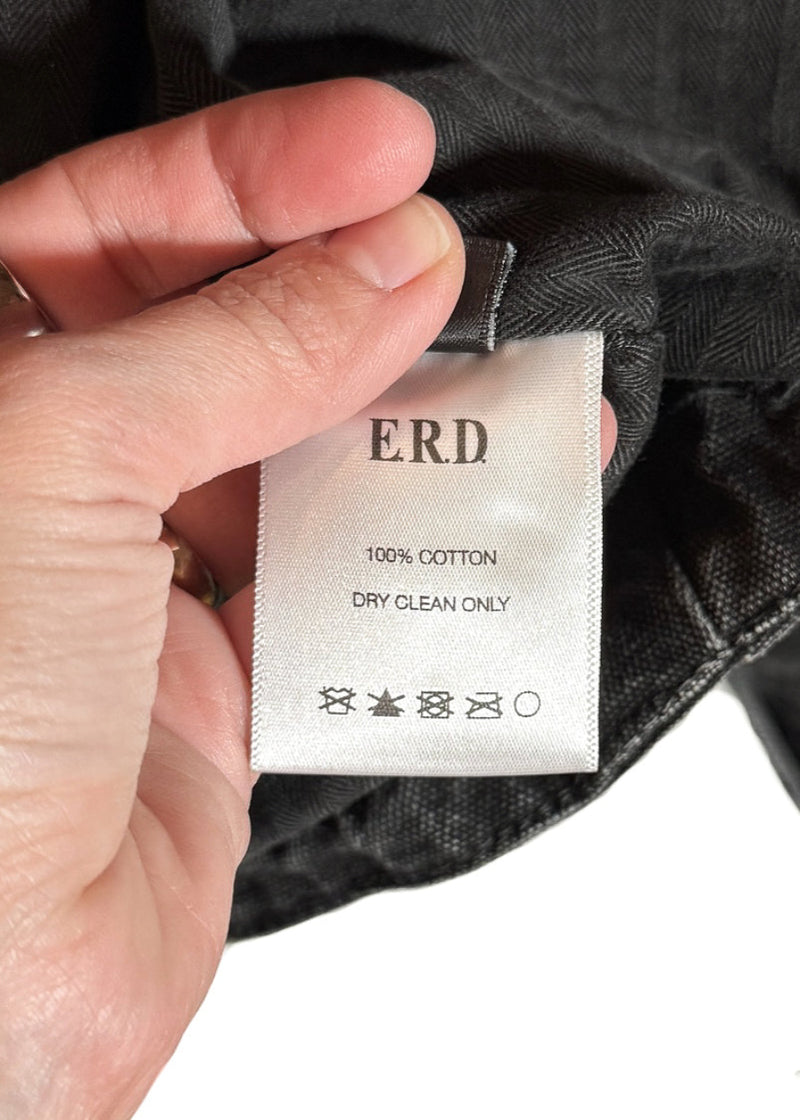 Material and care label of Enfants Riches Déprimés FW23 Washed Black Italian Romance Denim Jacket