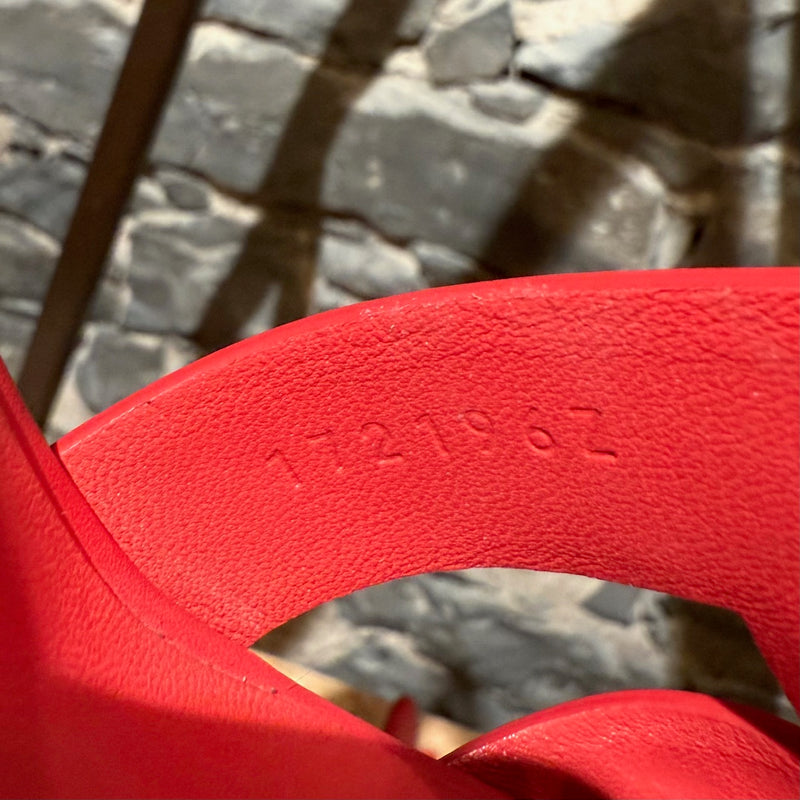 Hermès Red Legend Wedge Sandals