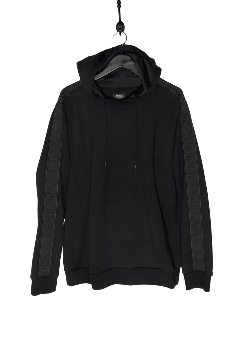 Main photo of Fendi Black FF Zucca Logo Bands Hoodie