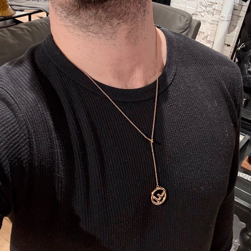 Fendi F is Fendi Gold Tone F Pendant Necklace