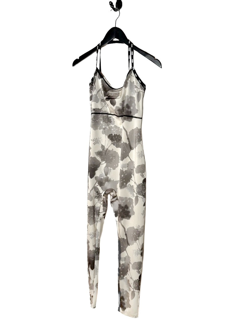 Front of Fendi Ivory Shady Flowers Active Jumpsuit