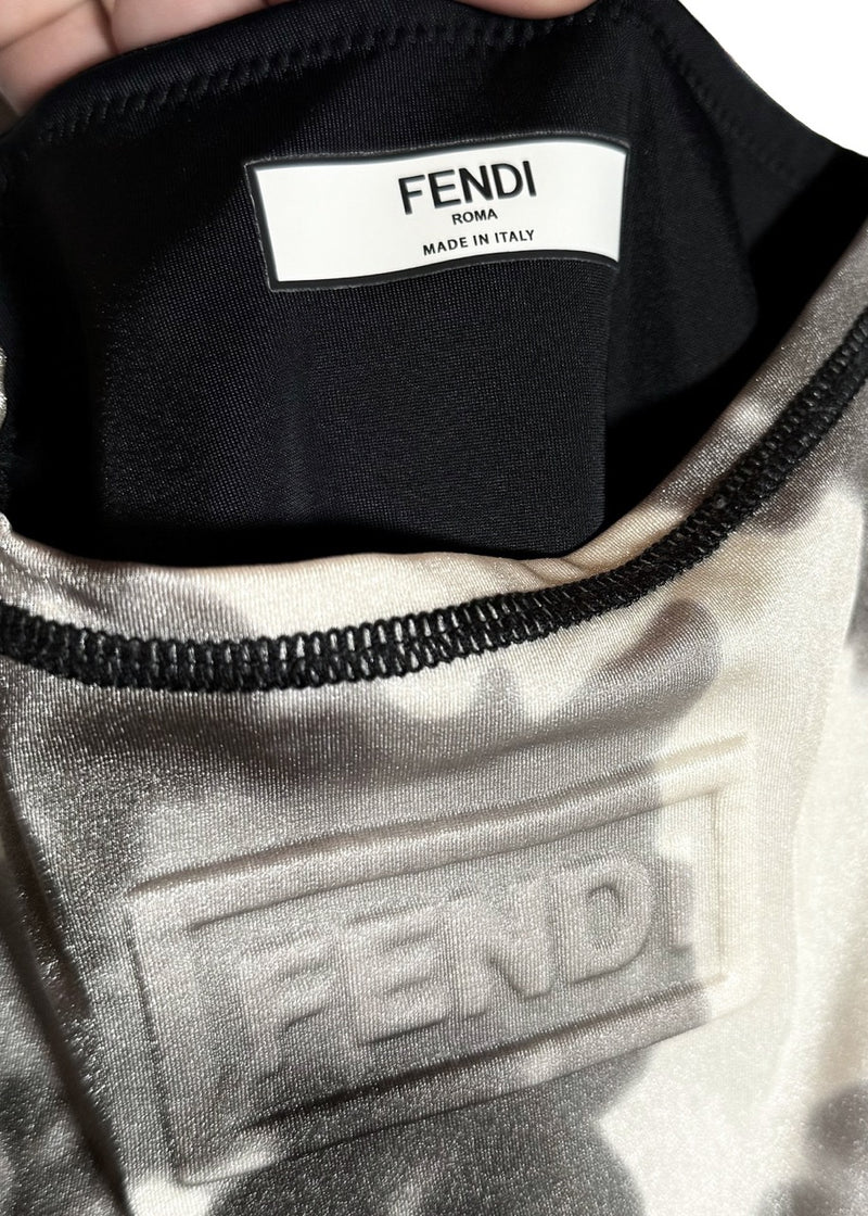 Logo stamp of Fendi Ivory Shady Flowers Active Jumpsuit