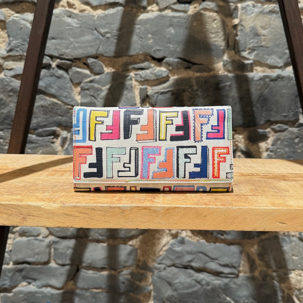 Fendi Spalmati Zucca FF Multicolour Long Wallet