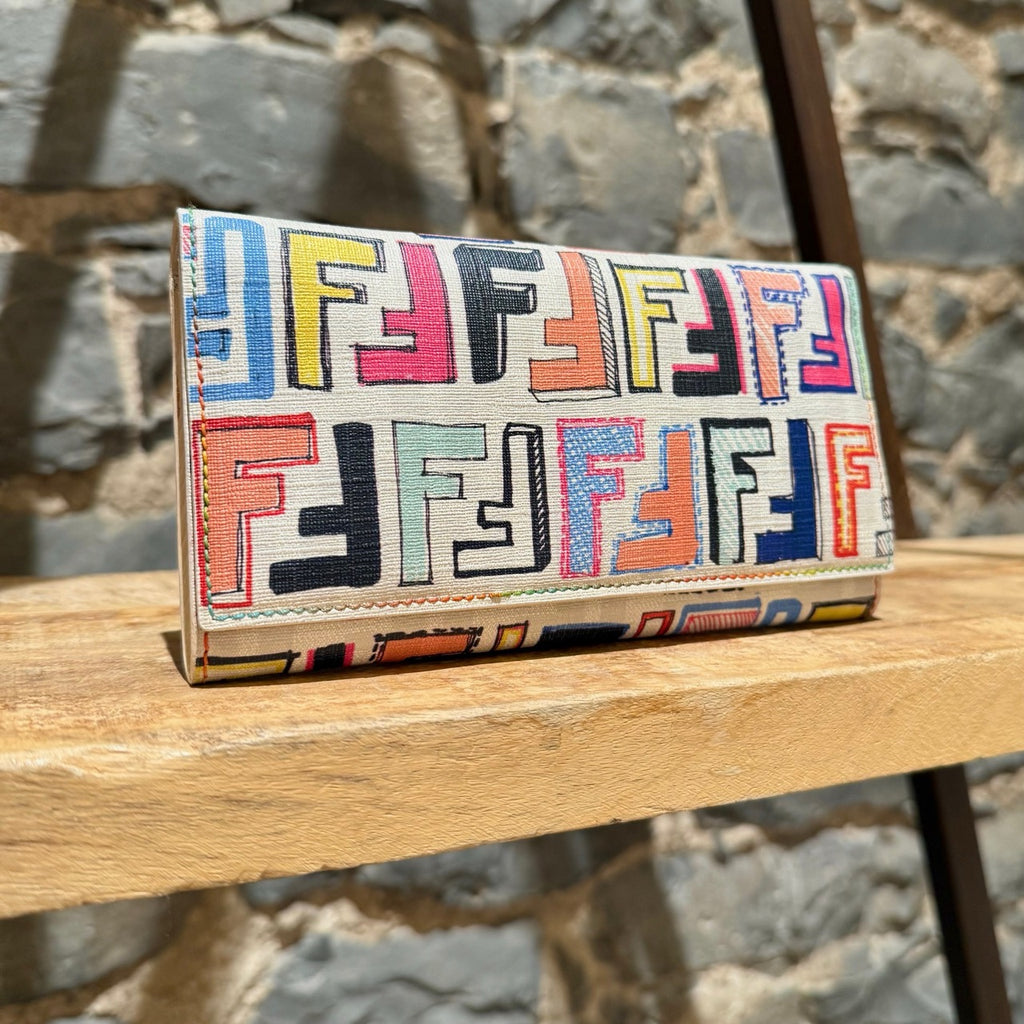 Fendi Spalmati Zucca FF Multicolour Long Wallet