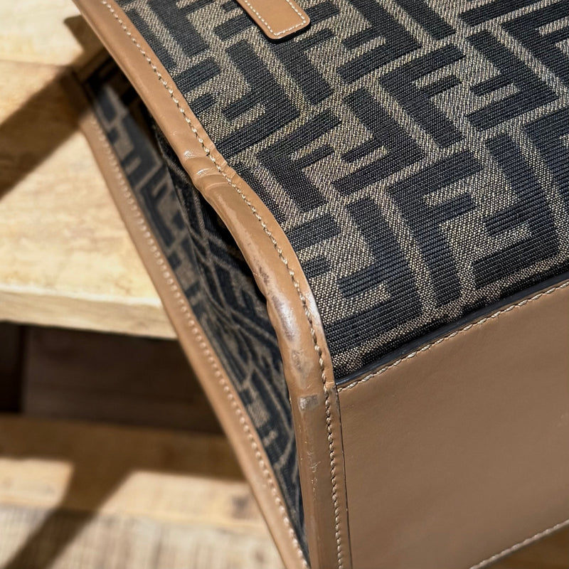 Fendi Sunshine Medium FF Jacquard Handle Bag