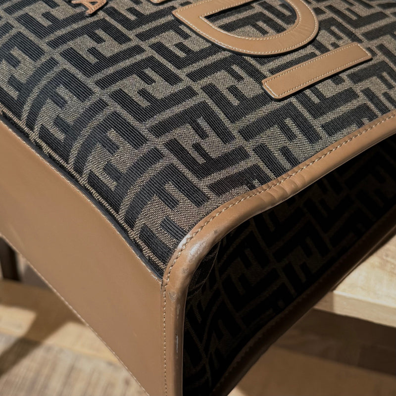 Fendi Sunshine Medium FF Jacquard Handle Bag