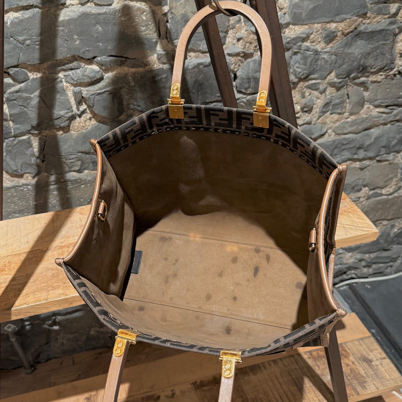 Fendi Sunshine Medium FF Jacquard Handle Bag