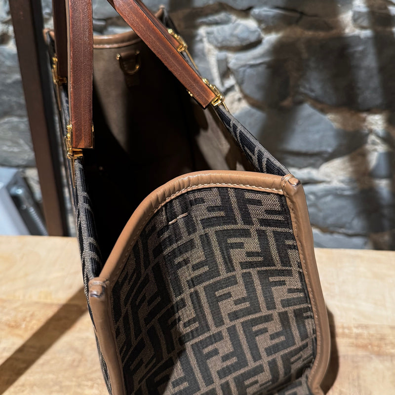 Fendi Sunshine Medium FF Jacquard Handle Bag