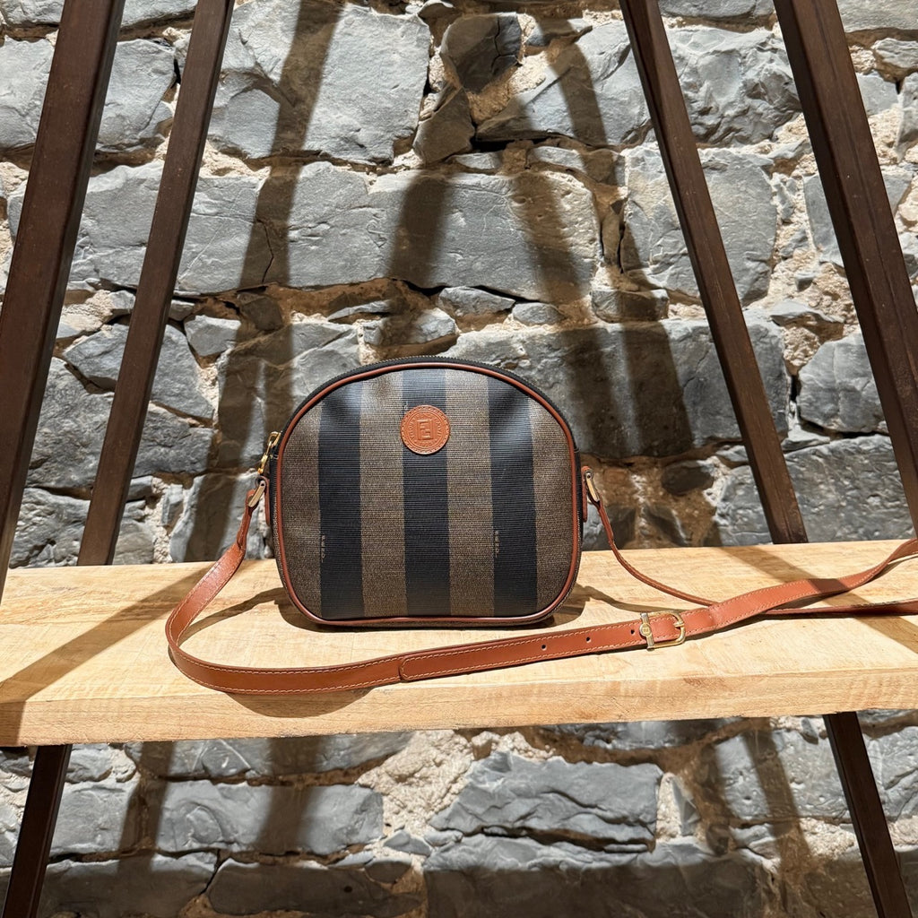 Main photo of Fendi Vintage Pequin Striped Small Crossbody Bag