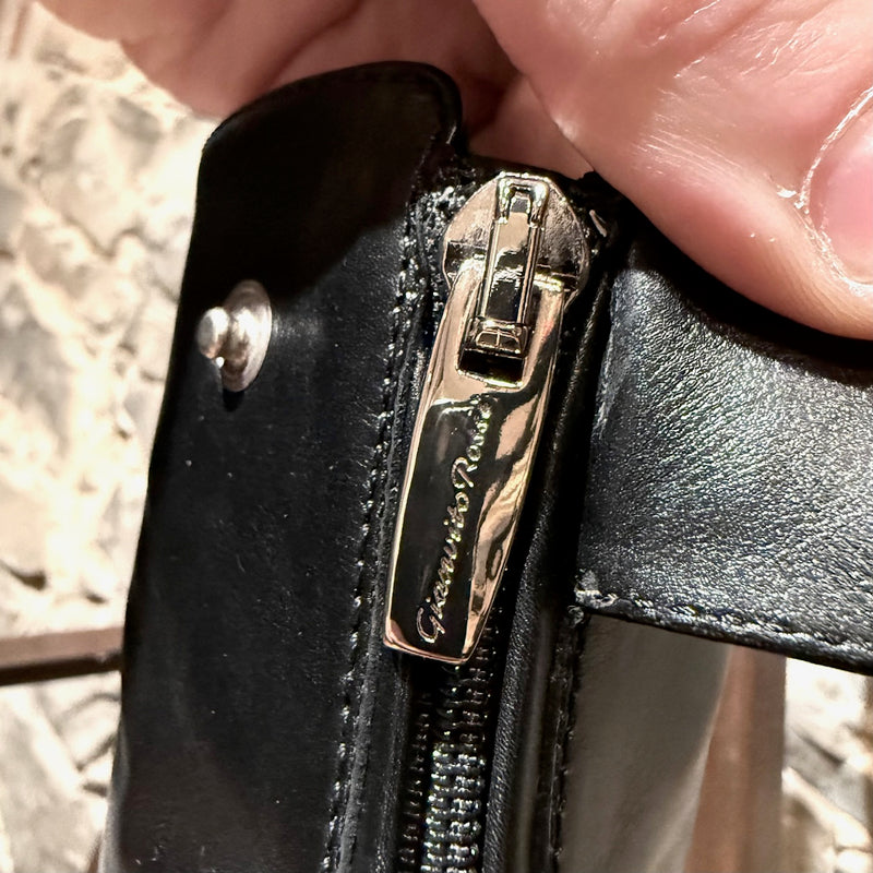 Gianvito Rossi Black Leather Lace-up Heeled Booties