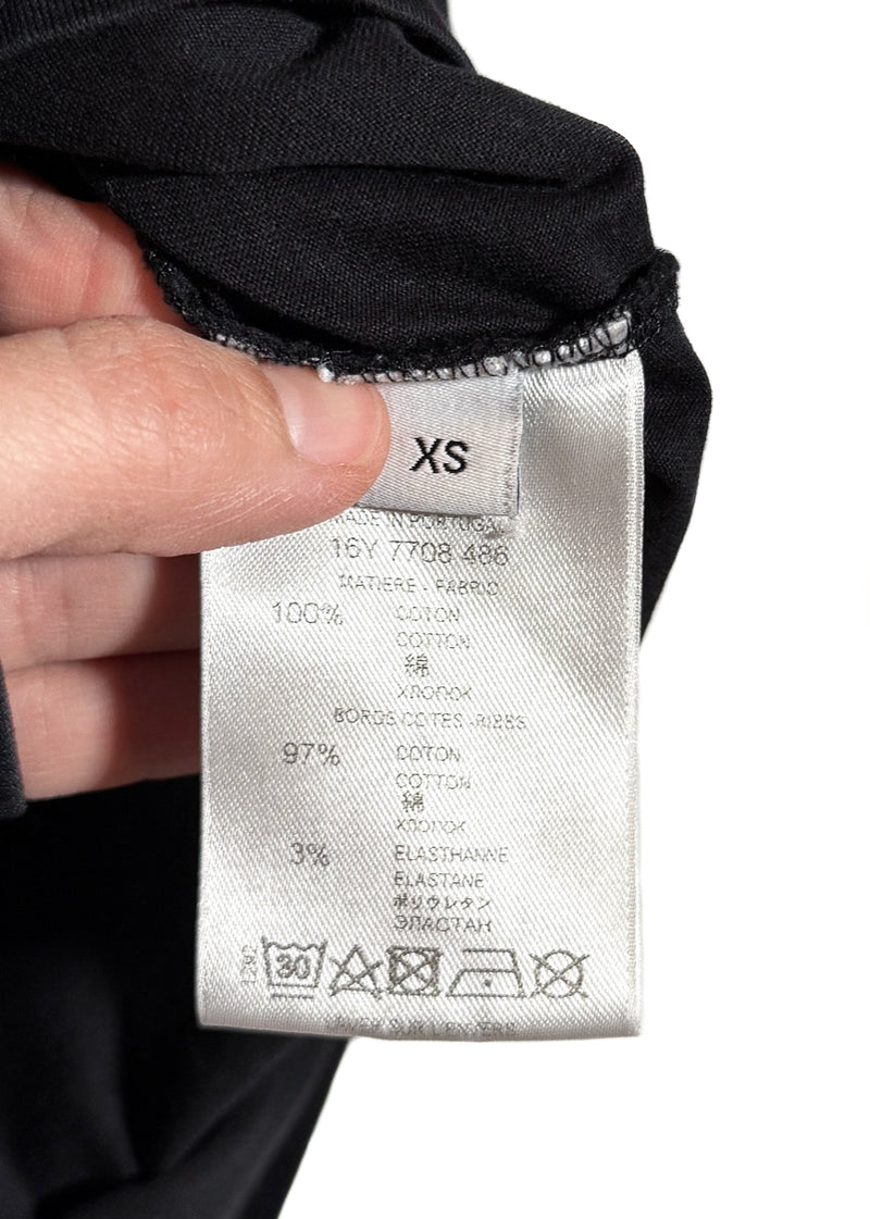 Size, material and care labels of Givenchy 2016 Black "I Feel Love" T-shirt