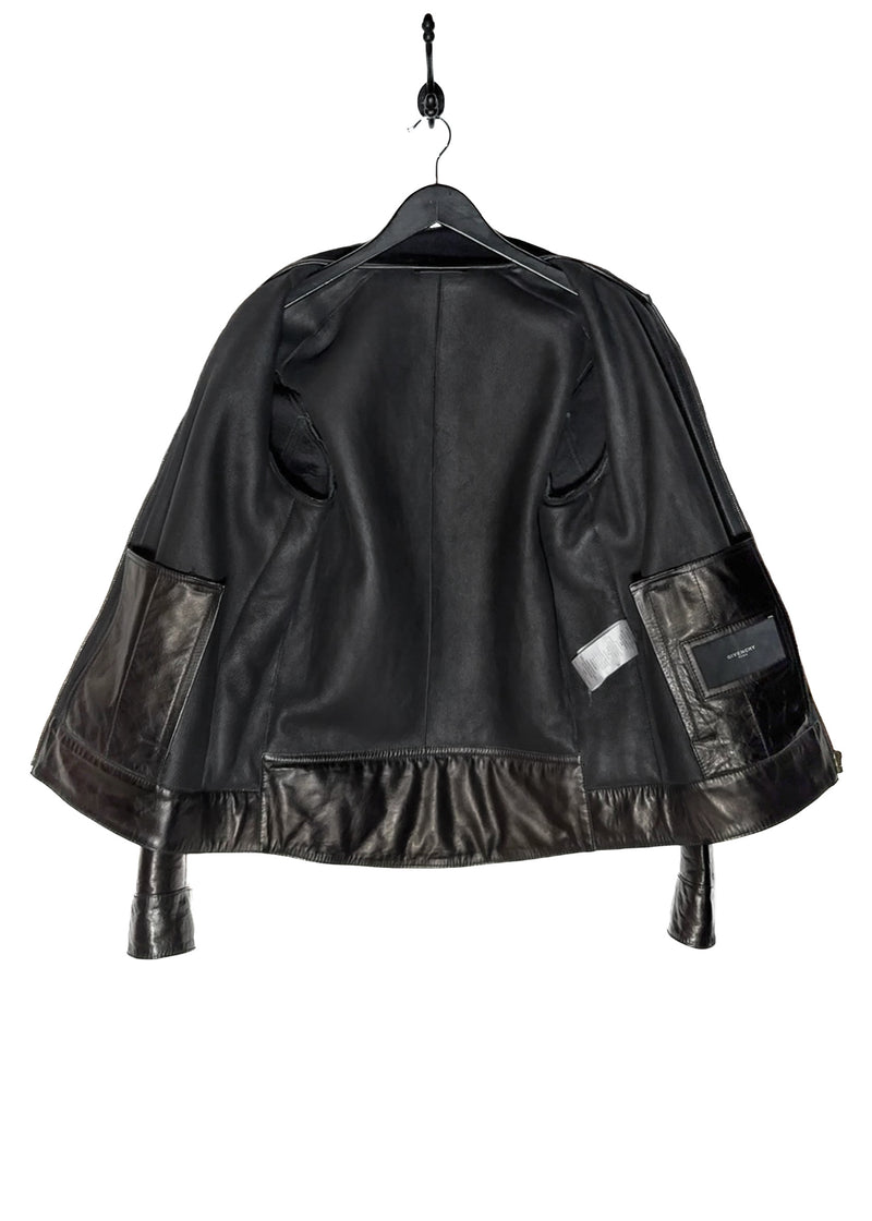 Interior of Givenchy Black Lambskin Shearling Leather Jacket