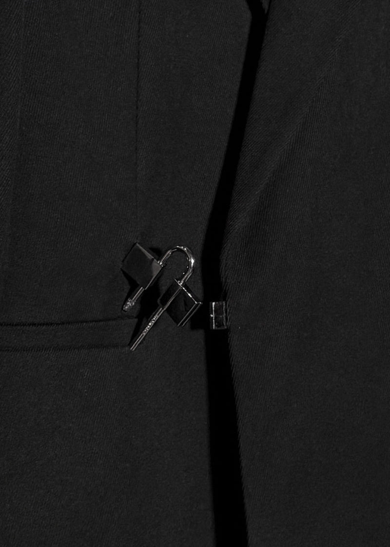 Closure of Givenchy Black U-Lock Oversized Blazer