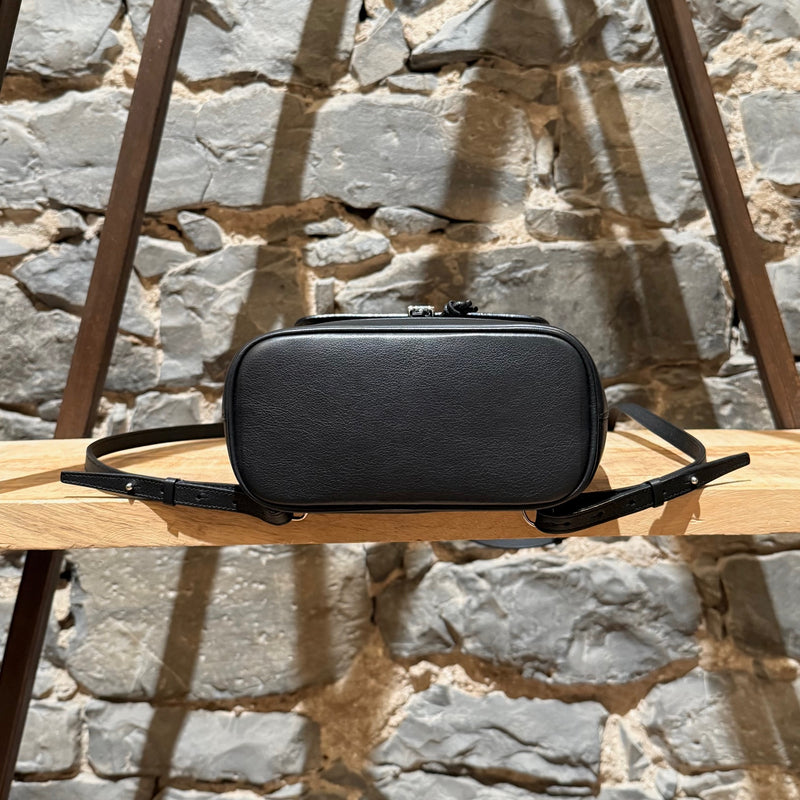 Bottom view of Goyard 2019 Black Goyardine Mini Alpin Convertible Backpack