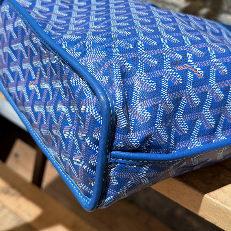 Goyard Blue Goyardine Mini Anjou Shoulder Bag