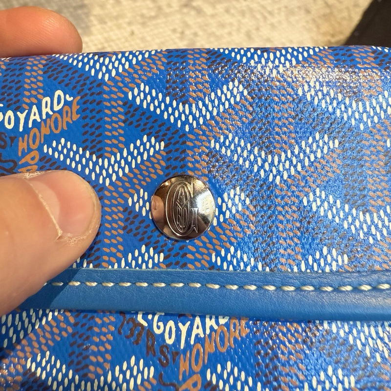 Goyard Blue Goyardine Mini Anjou Shoulder Bag