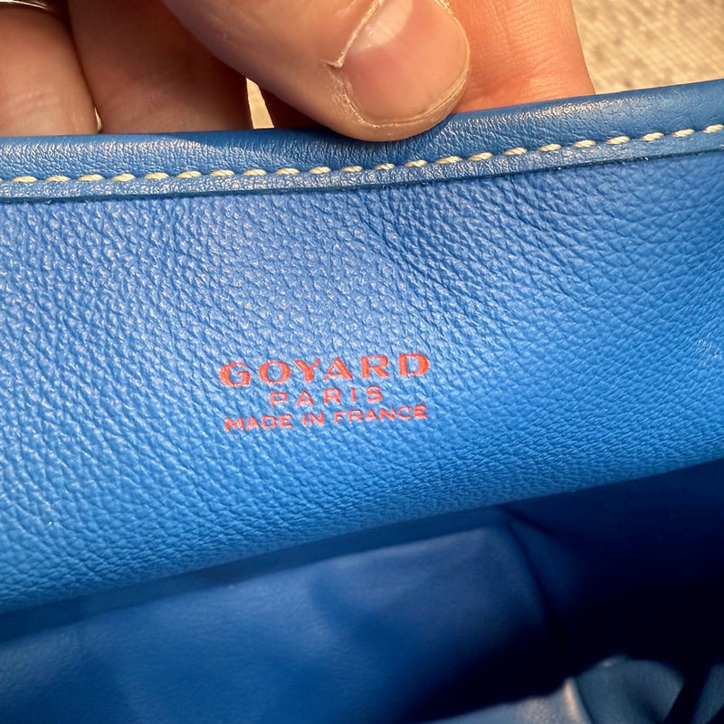 Goyard Blue Goyardine Mini Anjou Shoulder Bag