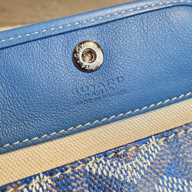 Goyard Blue Goyardine Mini Anjou Shoulder Bag