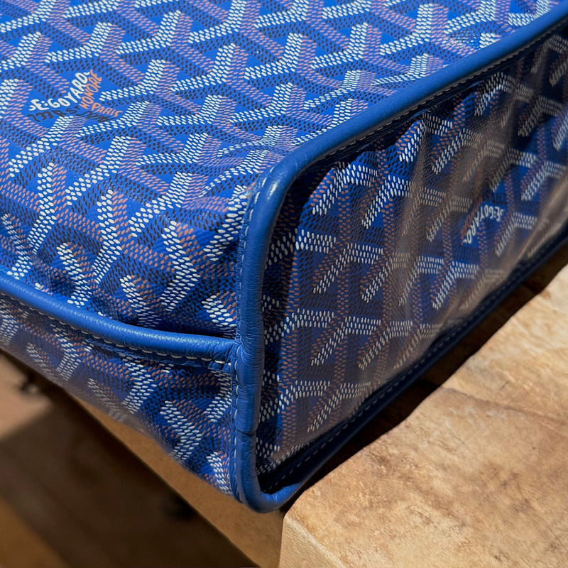 Goyard Blue Goyardine Mini Anjou Shoulder Bag