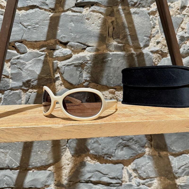 Main photo of Gucci 1381 Beige Shield Frame Injection Sunglasses