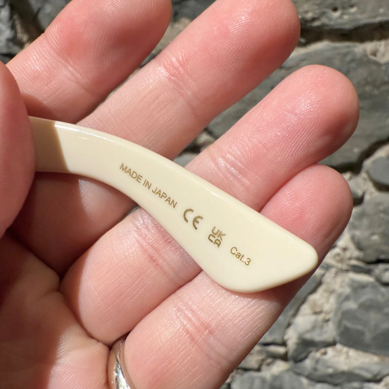 Stamps of Gucci 1381 Beige Shield Frame Injection Sunglasses