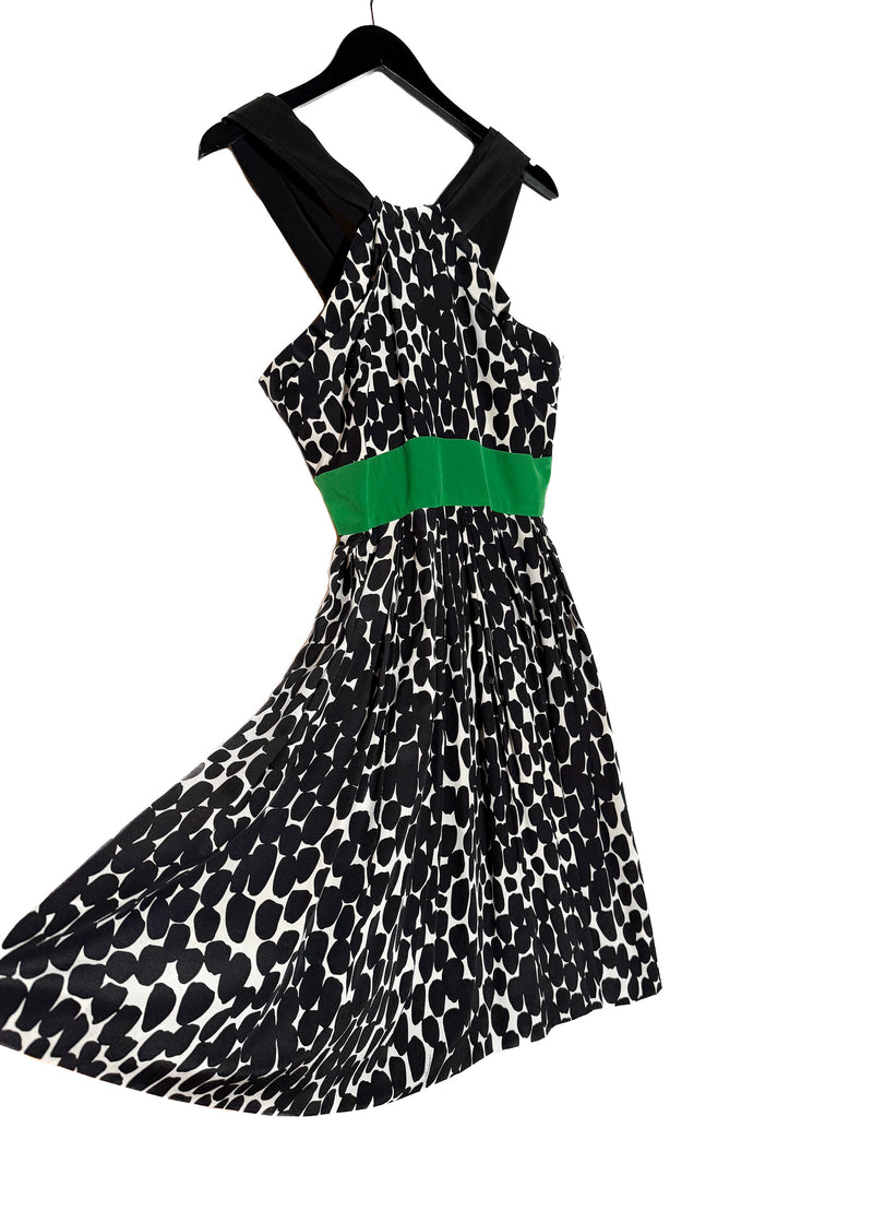 Gucci 2007 Polkadot Silk Halter A-Line Dress