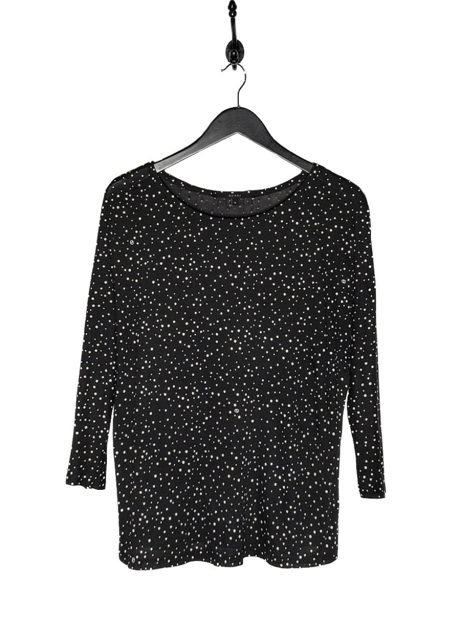 Main photo of Gucci 2011 Black Polka Dots Cropped Sleeves Top