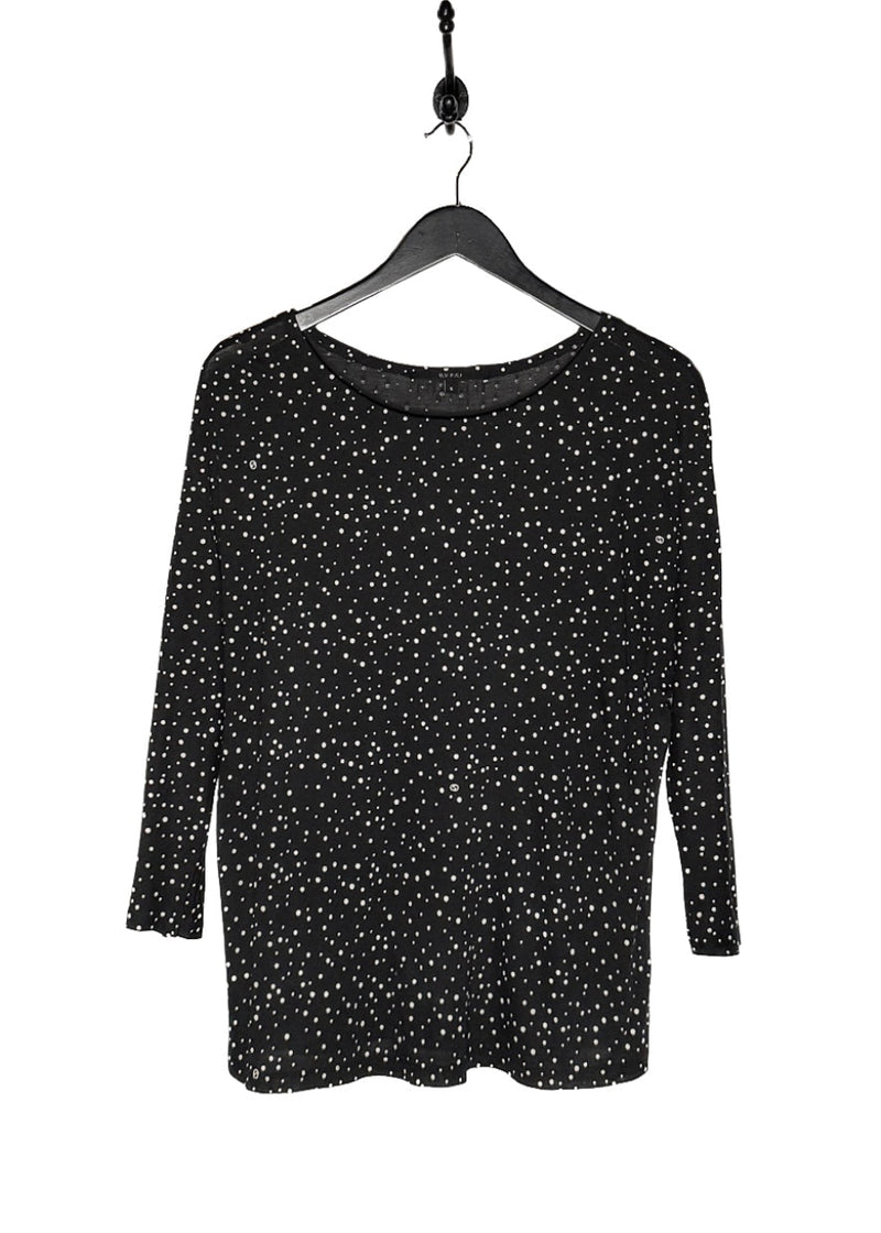 Main photo of Gucci 2011 Black Polka Dots Cropped Sleeves Top