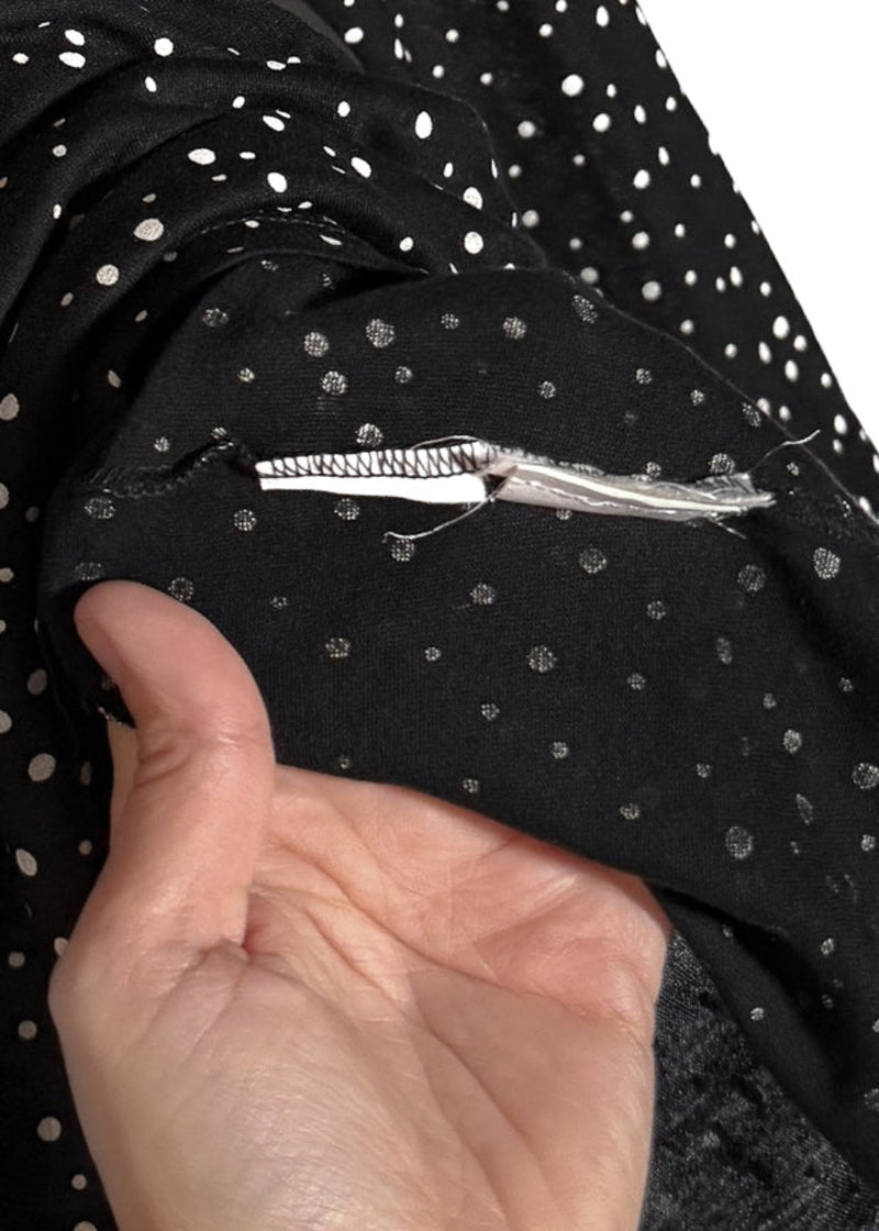 Labels of Gucci 2011 Black Polka Dots Cropped Sleeves Top