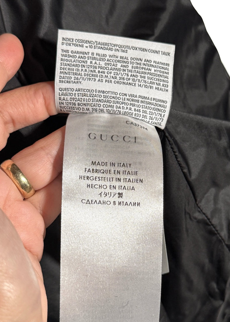 Gucci 2014 Black Toggle Accent Down Puffer Jacket