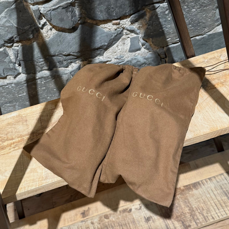 Gucci Beige GG Canvas Fuchsia Leather Brooklyn Low-top Sneakers