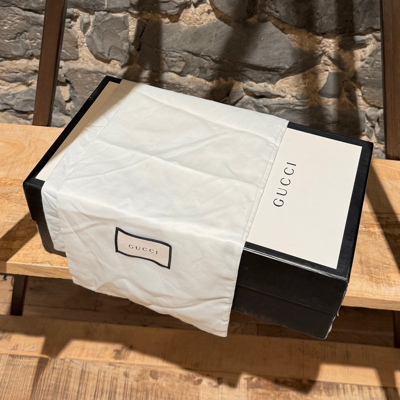 Gucci Black Leather Ace Low-top Sneakers