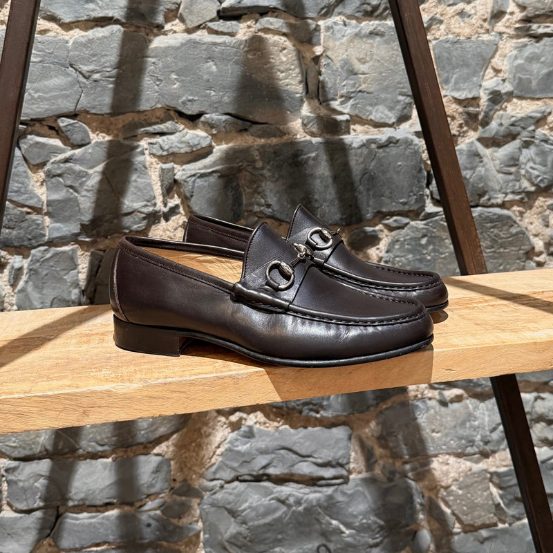 Gucci Brown Leather Horsebit 1953 Loafers