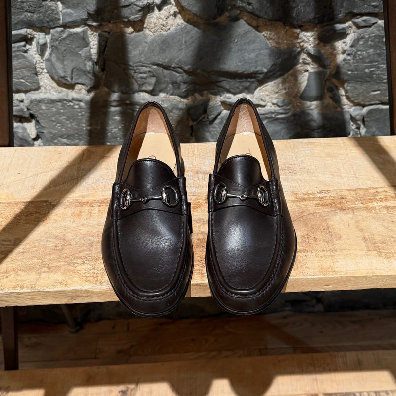 Gucci Brown Leather Horsebit 1953 Loafers