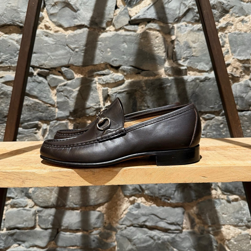 Gucci Brown Leather Horsebit 1953 Loafers