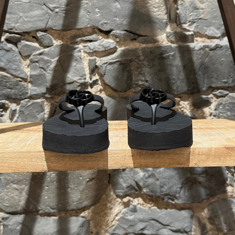 Gucci GG Chevron Platform Thong Sandals