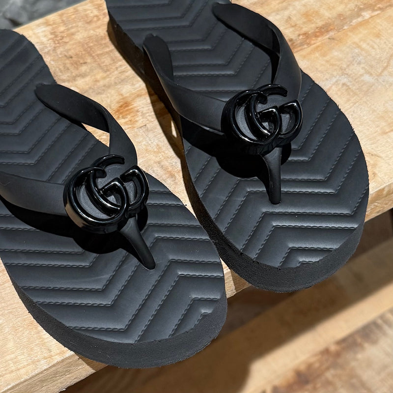 Gucci GG Chevron Platform Thong Sandals