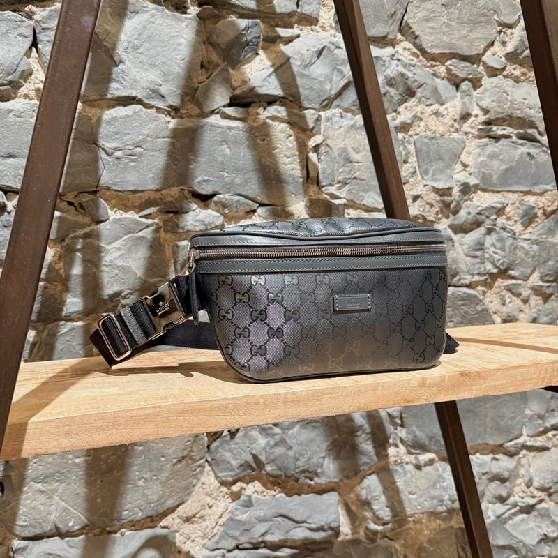 Main photo of Gucci GG Monogram Imprimé Grey Belt Bag