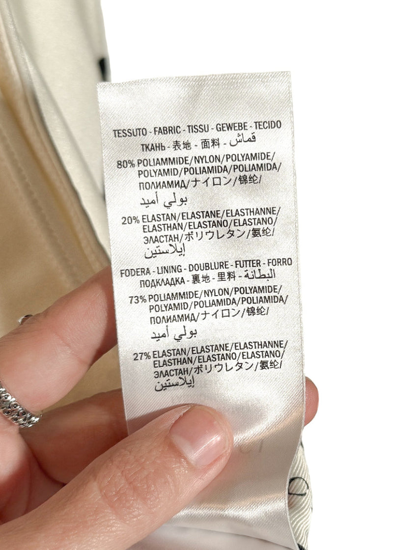 Gucci Ivory Black Logo One-piece Swimsuit