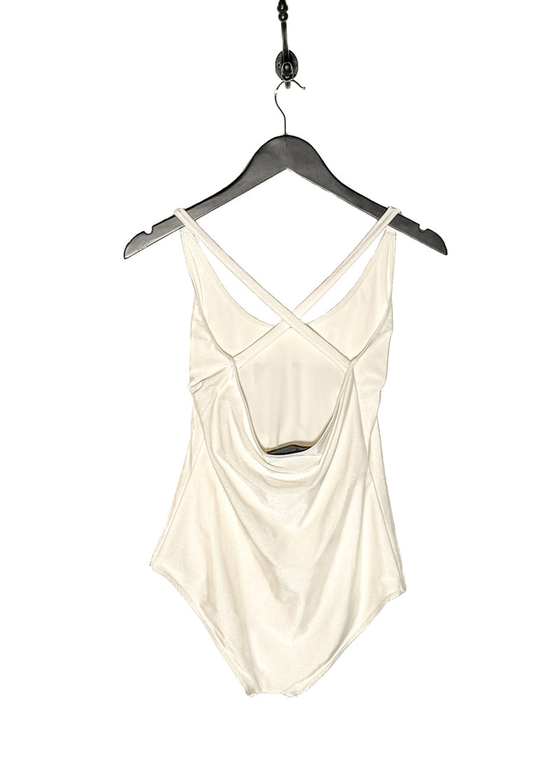 Gucci Ivory Black Logo One-piece Swimsuit